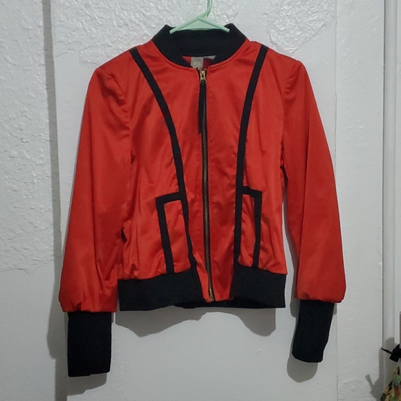 solo Jackets & Blazers - SOLO Moda Red Bomber - Size 4